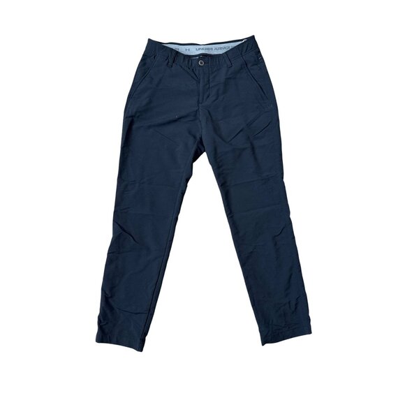 Under Armour Men's UA Tech Pants Smooth Stretchy Slim Fit Golf Black 30x32 - Picture 1 of 10